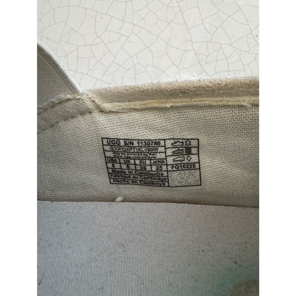 UGG ALAMEDA Spotty Leopard Print Slip-On Sneakers Tan Brown Calf Hair Size 8 EUC - Picture 6 of 12